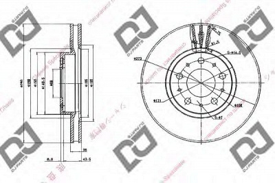 DJ PARTS bd1833 -  Тормозной диск